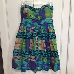 Sundress 100% cotton strapless with pockets!